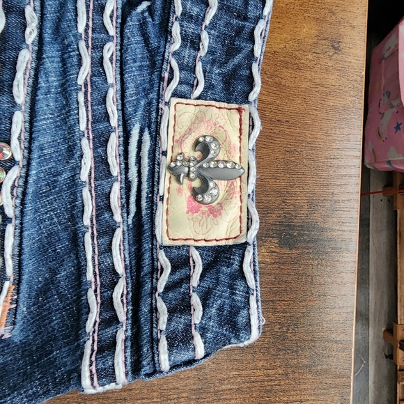 Blinged boot cut jeans, in good used condition - Picture 4 of 8